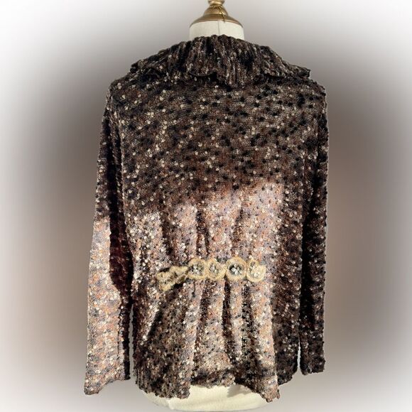 Beautiful! Conrad C Collection detailed & ruffled cardigan! - Picture 11 of 14